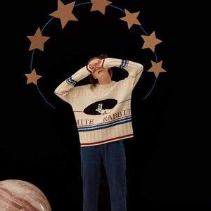 Kina and Tam White Rabbit Sweater